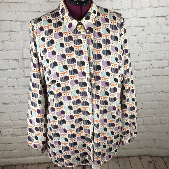 Eloquii Tops - Eloquii owl 🦉 button down top